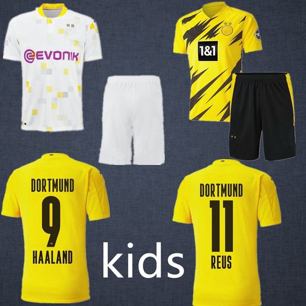 

20/21 dort home soccer jerseys guerreiro soccer jersey kids kit shirts 2021 short sleeve bundesliga league football uniforms, Black
