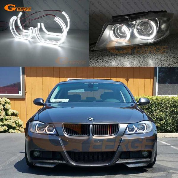

for e90 e91 saloon touring pre lci 2005 2006 2007 2008 excellent crystal dtm m4 style ultra bright led angel eyes halo rings