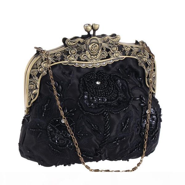 

designershiny sequined woman evening bag luxurious clutch handbag wallet retro old shanghai style with cheongsam solid beading hobos bag