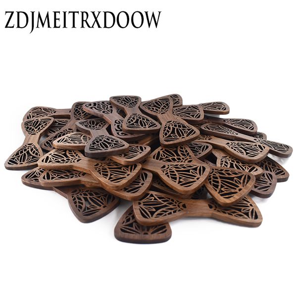 

50 pcs wooden bow ties mens bowties butterfly cravat wood tie wooden bow tie, Blue;purple