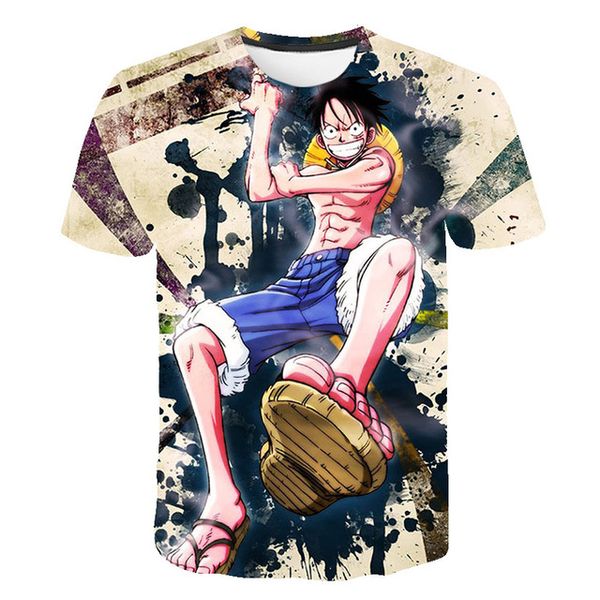 

sailing king straw hat luffy anime trend 3d print shirts humor harajuku humor men clothing