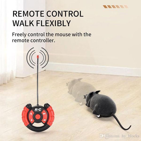 

rc mouse electronic gray rat remote control mouse animals wireless mice toy for cat children toys funny pet toys gift 04