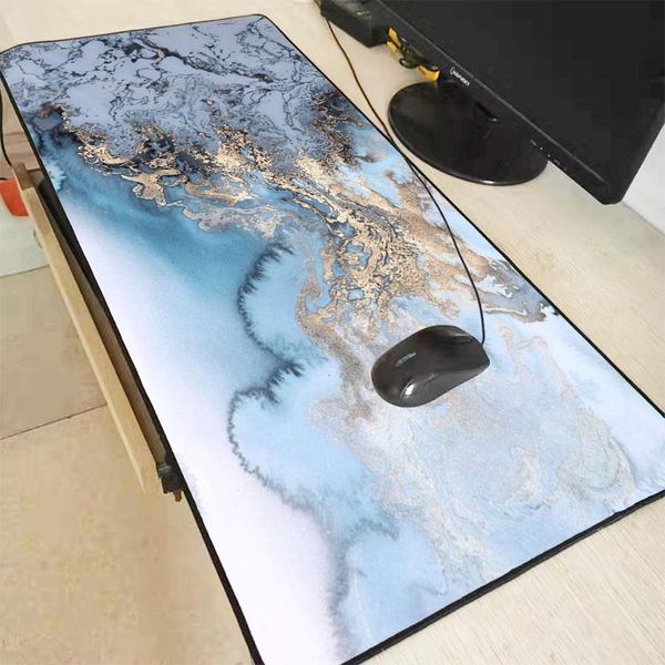 

mairuige blue marble large gaming rgb usb led glowing gamer keyboard mousepad mice mat 7 lighting modes for pc computer laptop