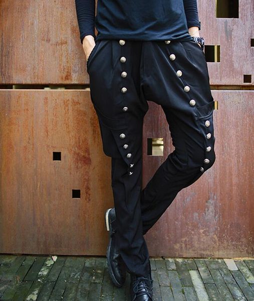 

29-33 2020 spring men new fashion tight render haroun pants, Black