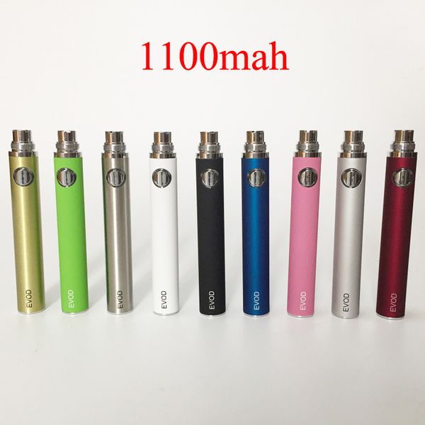 

EVOD battery 1100mah 510 thread battery for Ecigarette MT3 CE4 CE5 Vaporizer Atomizer Tank vape pens Electronic Cigarettes E cig