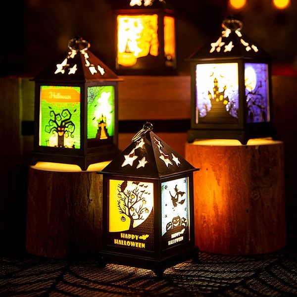 

wansheng festival decorations skull candle lamp starry sky bar transparent hand lamp bar haunted house secret room decoration luminous d8d7c