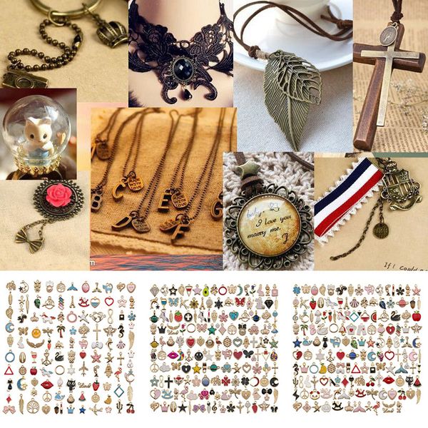 

diy ожерелье аксессуары ручной ювелирных аксессуаров серьги серьги браслет ожерелье сплава подвеска смешанные стили отправить xd23883, Black