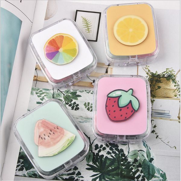 

1pcs plastic square mirror cover fruit shape contact cens case travel container holder storage soaking box case sale, Silver