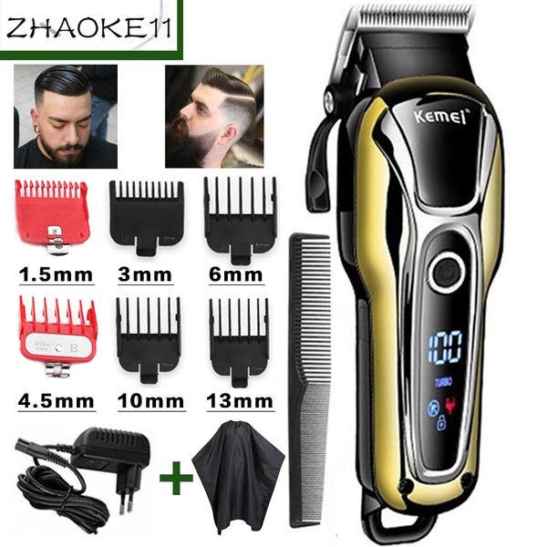 

kemei hair clipper professional hair trimmer in hair clipper for men electric trimmer lcd display machine barber cutter 5520