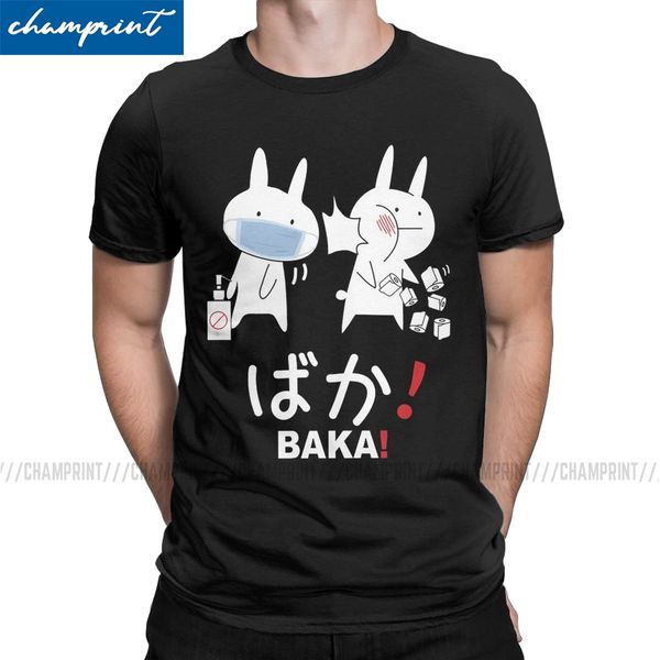 

vintage baka toilet paper t-shirt men seniors class of 2020 quarantined t shirt japanese cute rabbit slap tee gift idea clothing