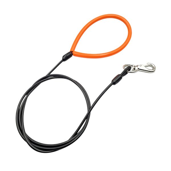 

pets safety anti-bite traction rope dogs training leashes indestructible chain wire rope with buffer spring new