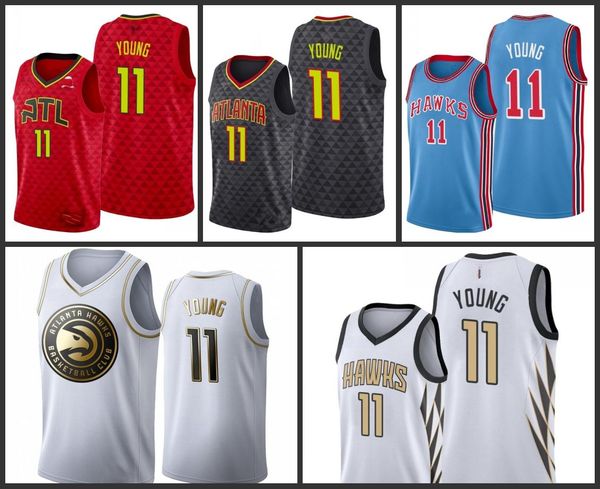

atlanta hawkstrae young men city basketball jersey, Black