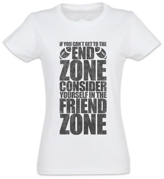 

end zone friend zone women t-shirt fun american football get to the friendship classic custom design tee shirt