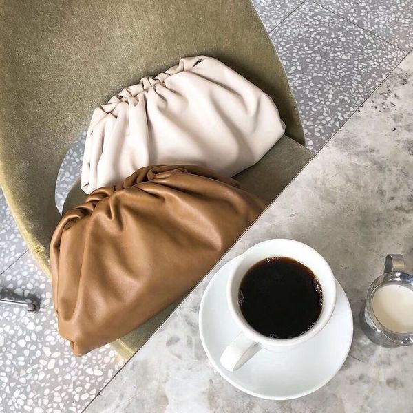 

2019 new ladies пельмени пакет простой сплошной цвет сумки тенденции моды дикого личность плеча сумка кошелек