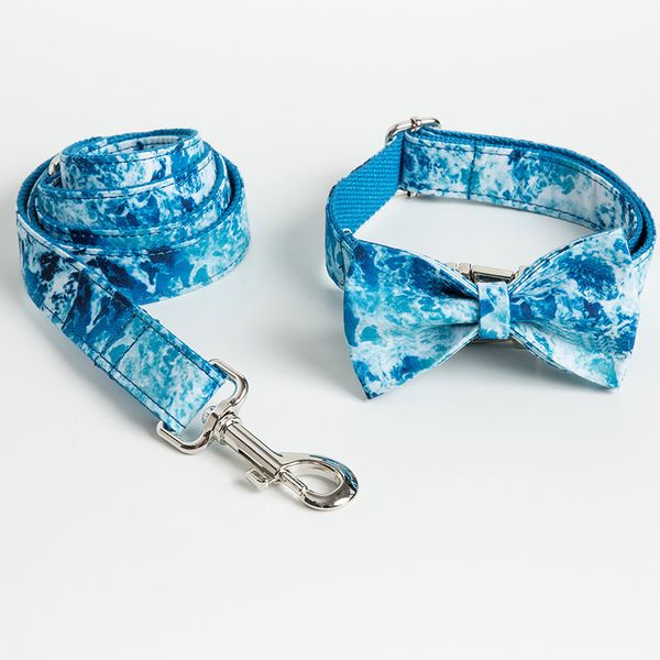 

dog collar bowtie collars for puppy ocean style leash collars for dogs pet dog collar and leash suit pet accessories