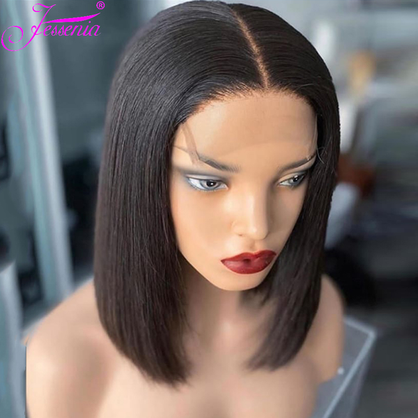 

2020 glueless 13x4 lace front wigs brazilian hair bob wigs remy human hair for black women 13x6 lace deep middle part bob wigs