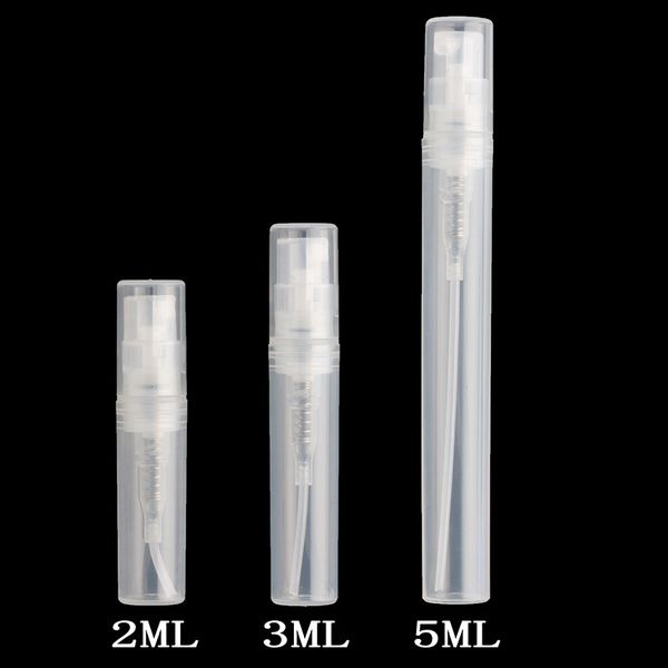 

2ml 3ml 5ml refillable bottles travel transparent plastic perfume bottle atomizer empty small spray bottle toxic and safe