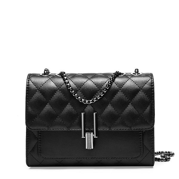 

leather handbags messenger bag female new shoulder bag summer fashion diamond chain leather cowhide ladies