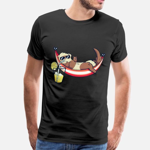 

funny racoon on hammock with lemon juice t shirt men customized 100% cotton size s-3xl costume crazy new style summer style leisure shirt