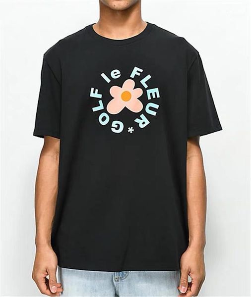 

цветочный печати женская tees casual женщины одежда golf wang le fleur женщин дизайнер моды tshirts письмо, White