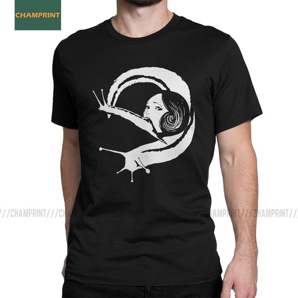 

slug girl ito junji men's t shirts japanese anime manga japan otaku horror tee shirt short sleeve t-shirt 100% cotton plus size
