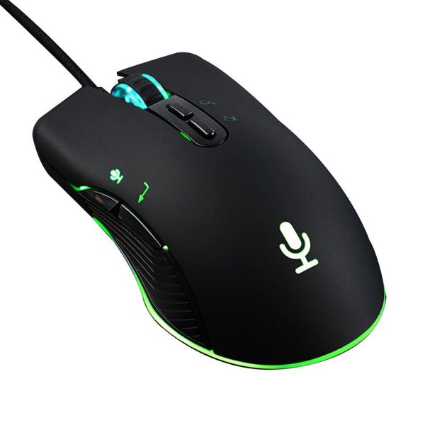 

ai smart voice mouse wired light support a9 black