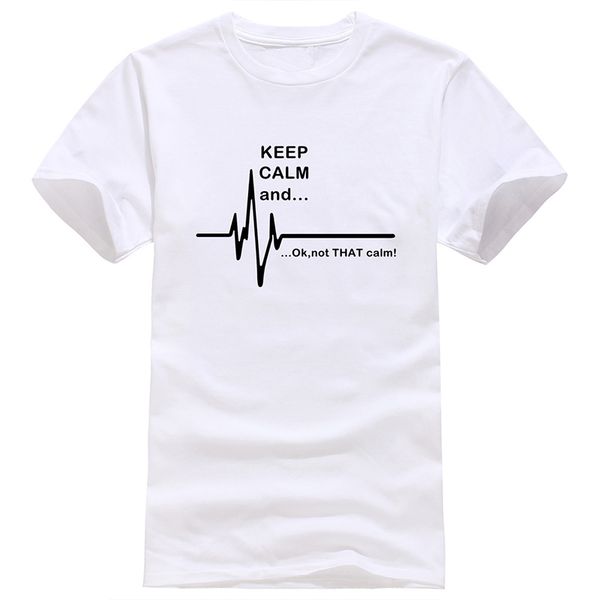 

summer t-shirts keep calm and...not that calm funny ekg heart rate brand clothing men's t-shirt harajuku quality t shirt 5xl