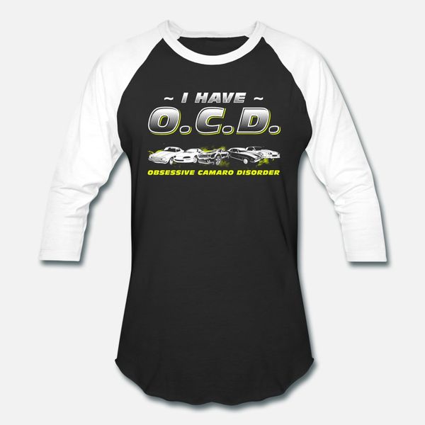 

camaro i have o.c.d тенниска людей на заказ с коротким рукавом экипаж шеи trend fit повседневный весна фотографии рубашка, White;black