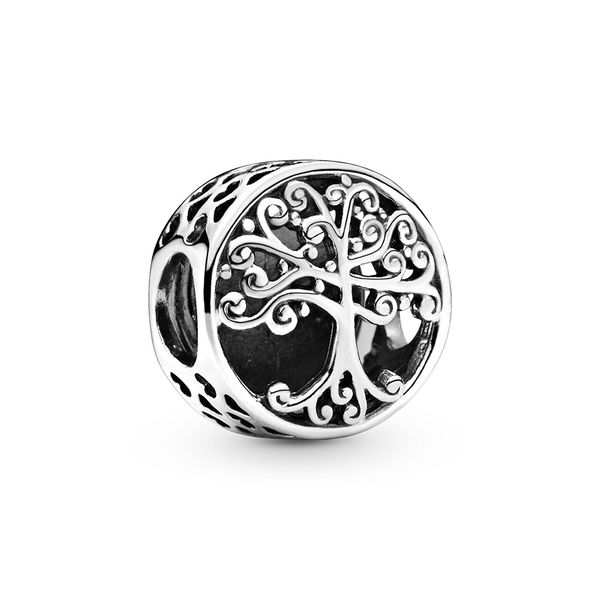 

authentic ale 925 sterling silver openwork family roots charm 2020 new fashion designer charms beads for diy jewelry making pandora bracelet, Black