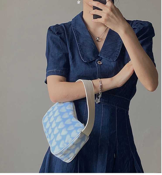 

female bag lady cute simple style fashion small bag lovely heart vintage girl messenger shoulder ganhui72