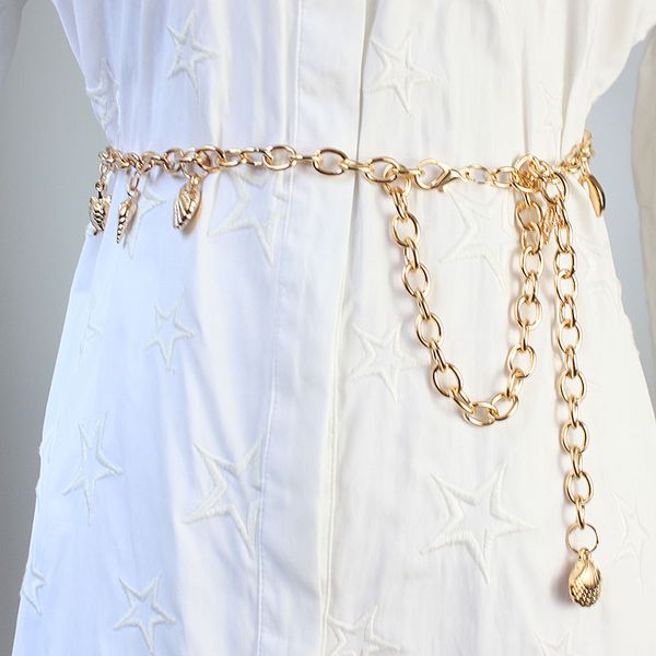 

metal pants chain belt belt women and men decorative pants hanging chain accessories waist ins hip hop jeans fashion, Black;brown