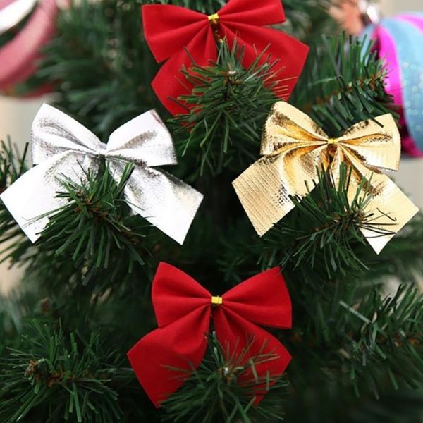 

christmas decorations 1lot/12pcs mini gift box drum bow tie tree pendant home decor year hanging ornaments xmas decoration oct16