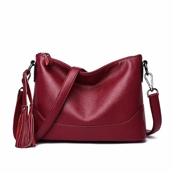 

women leather handbags 2019 ladies hand bag female soft leather shoulder bag vintage bags for girls sac a main new