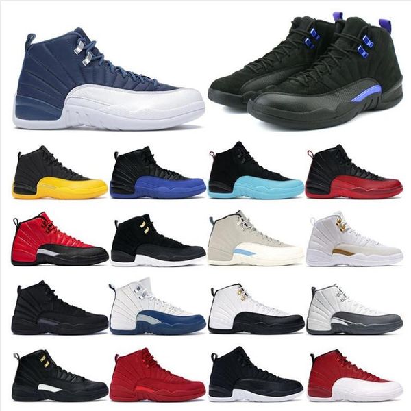 

2020 mens basketball shoes 12s jumpman dark concord university gold stone blue 12 flu game royal the master dark grey men sports sneakers