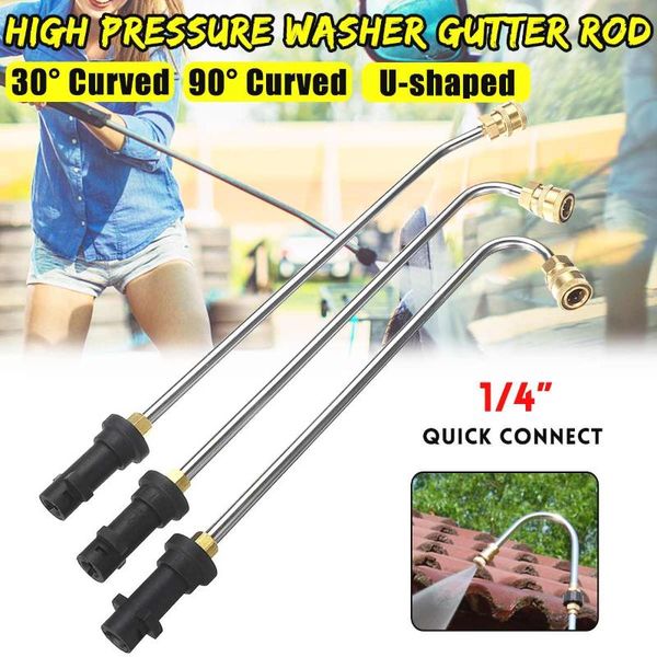 

new curve rod 1/4 inch quick connect high pressure washer gutter cleaner for k k1-k7 for lance/wand stainless steel