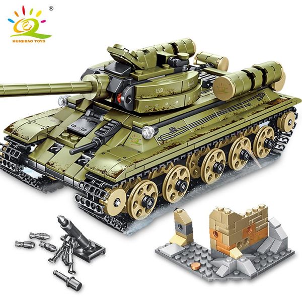 

army tank 683pcs военные 34 оружие солдат t ww2 кирпичи модель игрушки huiqibao для строительства зданий дети блоки 5 средний yxlavy