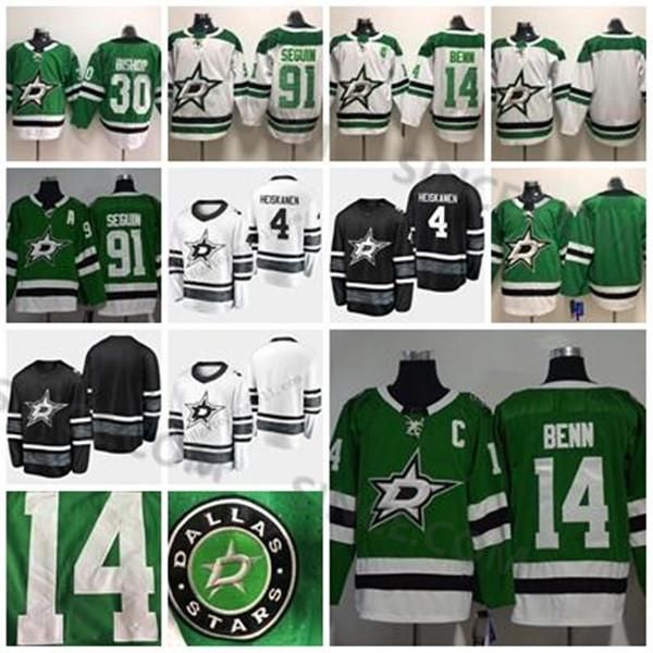 

36 mats zuccarello 4 miro heiskanen dallas stars alexander radulov jamie benn tyler seguin jason spezza ben bishop radek faksa hockey jersey, Black;red