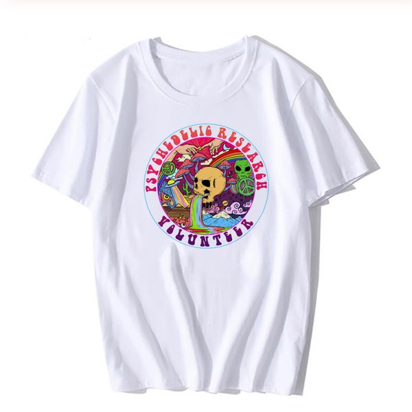 

psychedelic research доброволец tshirt мужчины тонких фанки красочные печати anime тенниска мужской vintage skull piece тенниска смешного то