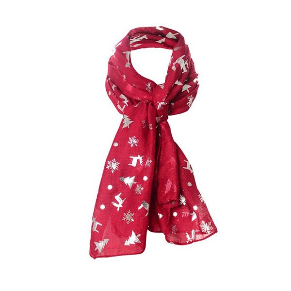 

women christmas scarf soft thin chiffon silk scarf flower printed scarve wrap shawl neckerchief new christmas tree 2020 z3, Blue;gray
