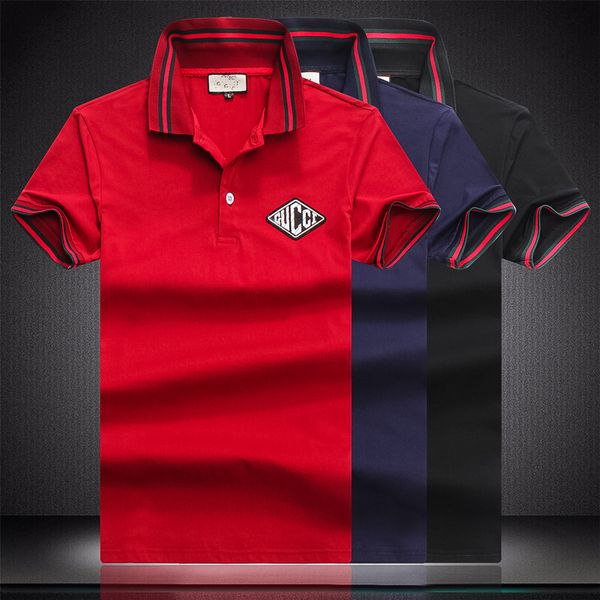 

casual designers polos fashion embroidery mens polo shirts t shirt men women high street casual tee high quality, White;black