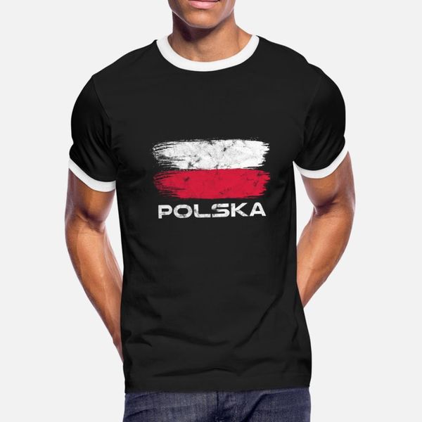 

poland t shirt men character 100% cotton round neck pictures crazy casual summer style formal shirt