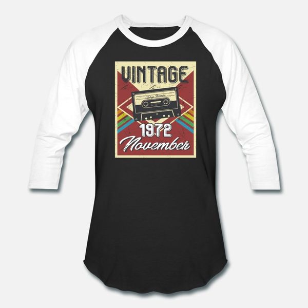 

46th birthday gifts retro vintage november 1972 t shirt men printed tee shirt o neck kawaii gift breathable spring letters shirt