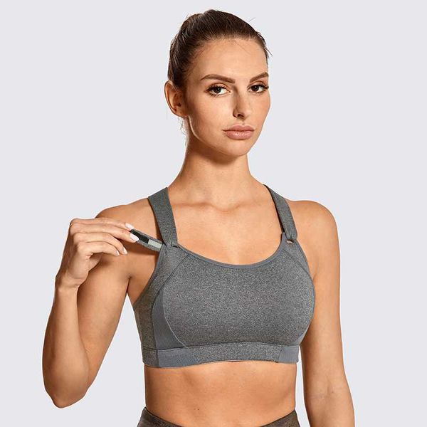 

women seamless high impact quick drying full coverage padded wireracerback workout sports bra, White;black