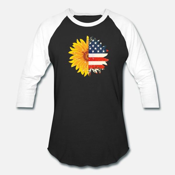 

sunflower american flag vintage patriotic usa tee t shirt men designing short sleeve euro size s-3xl pictures crazy new style trend shirt