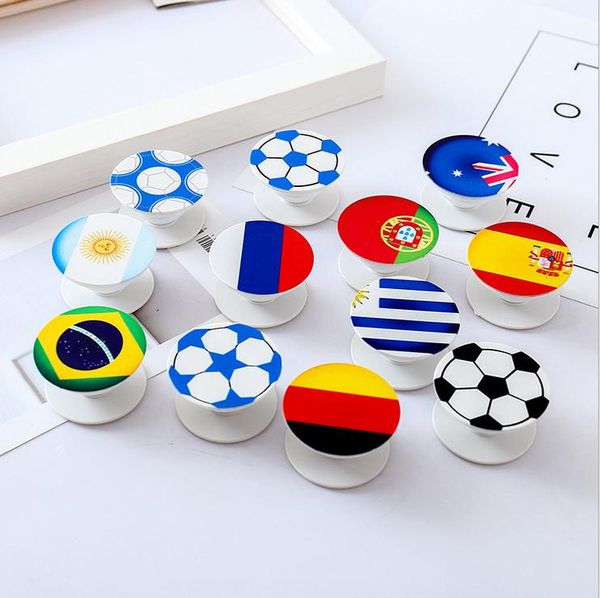 

cgjxsworld cup soccer balloon bracket retractable back sticker lazy mobile phone bracket ring bracket