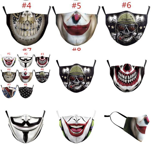 

face masks halloween digital designer fashion print masks men masquerade party joker face o5gf1