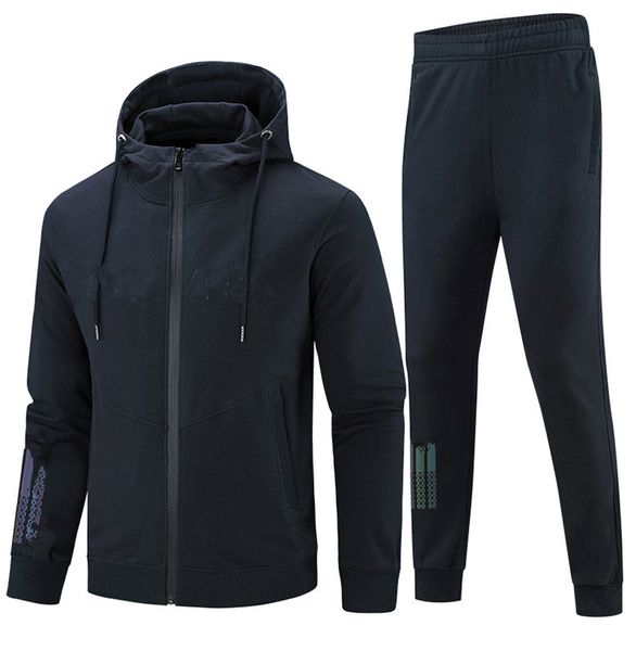 

men's tracksuits fashion mens letter print two pieces suit 2020 autumn winter casual windbreaker sport suits 3 colors asain size -5xl, Gray