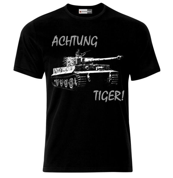 

achtung tiger german army tank panzer ww2 t-shirt 2019 new fashion brand clothing cotton short sleeve summer custom shirts