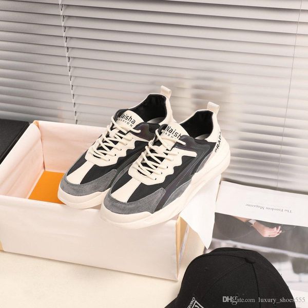 

2020 designer prax 01 kleather and crocodile sneakers men's shoes drop ship casual breathable lace-up fashion design men shoes outdoo2