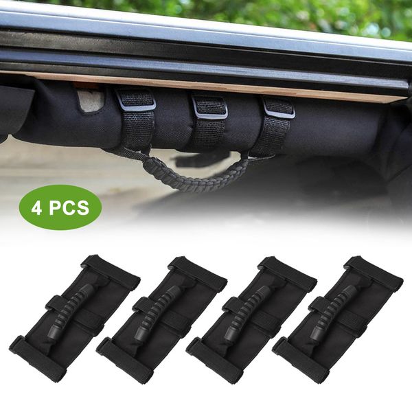 

4pcs roll bar grab handles grip handle fit for wrangler yj tj jk jl